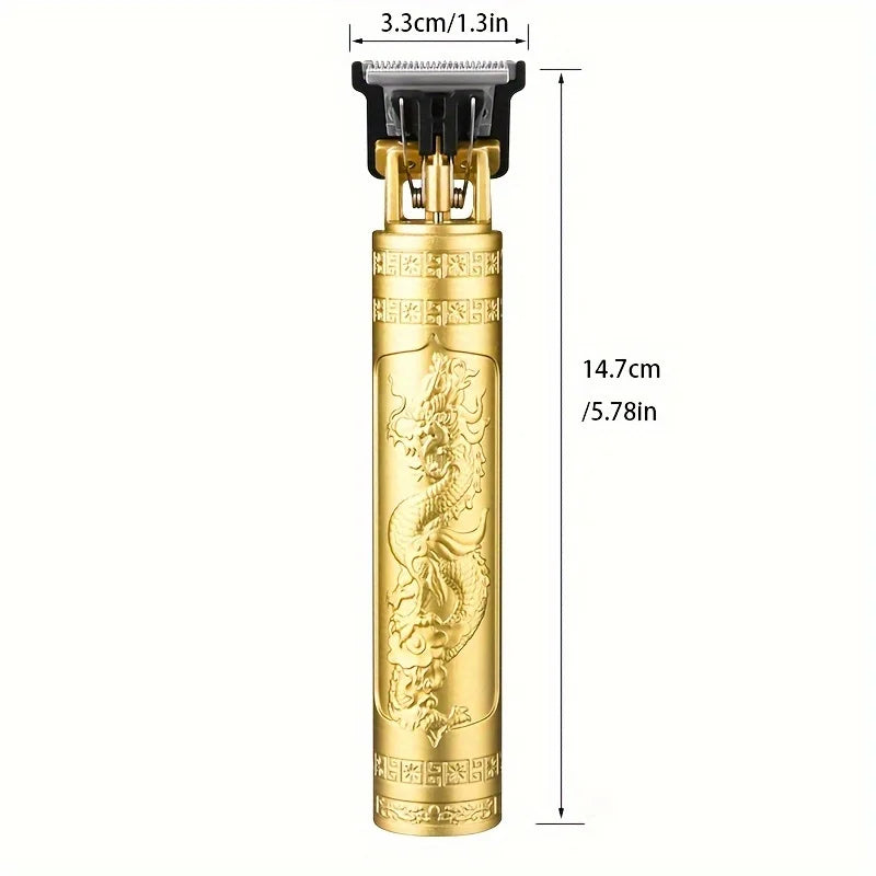 2025 T9 HairClipper Beard Shaving Body Hair Trimmer Clippers Electric Machine Men Haircut Machine 0mm Barber ShaverDragon Carved