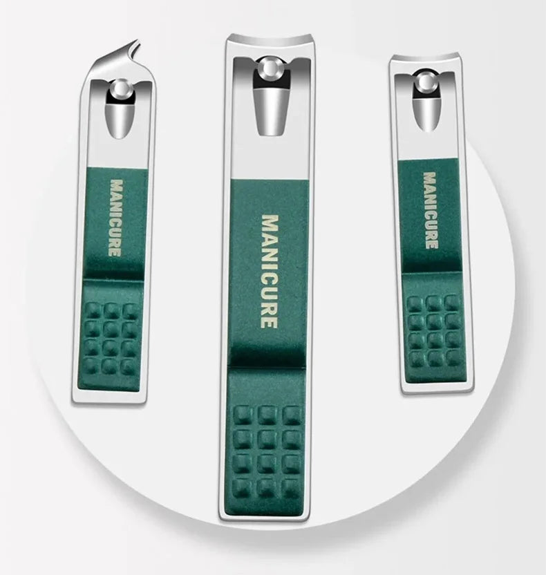 Ouriner 6-18Pcs Portable Manicure Sets Pedicure Kits Bright Black Nail Clipper Set Personal Care Tools Eyebrow Scissors