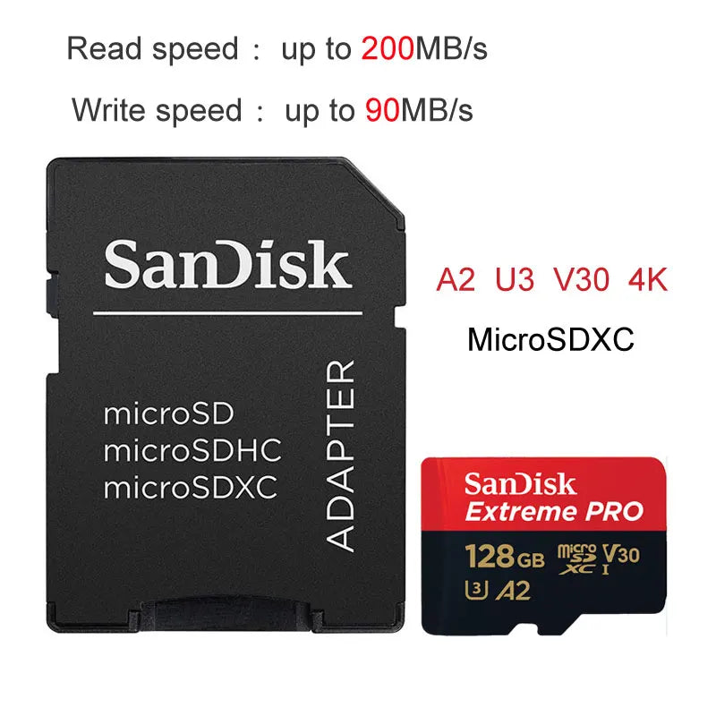 100% Original SanDisk Micro tf SD Card Class 10 TF Card 32GB 64GB 128GB Memory Card for Phone Tablet Flash Card