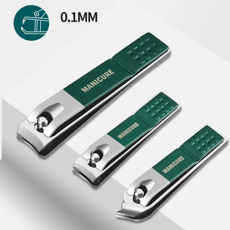 Ouriner 6-18Pcs Portable Manicure Sets Pedicure Kits Bright Black Nail Clipper Set Personal Care Tools Eyebrow Scissors