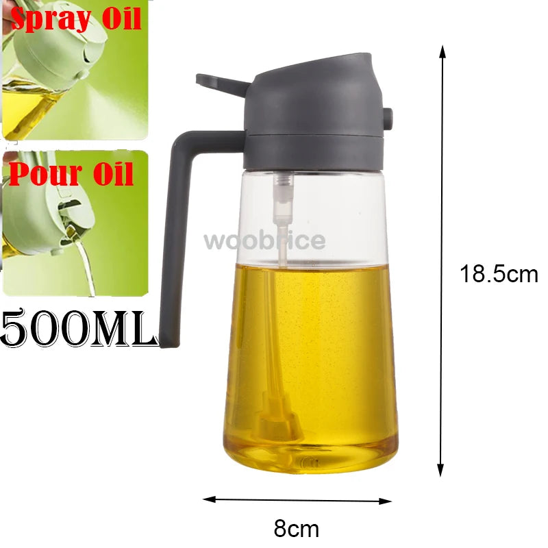 Plastic Spray Oil Sprayer Bottle Spray Oil Dispenser Oil Jar Cruet BBQ Kitchen Baking Roasting Picnic Kitchen Tool