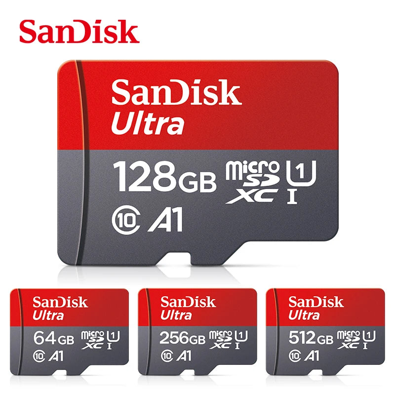 100% Original SanDisk Micro tf SD Card Class 10 TF Card 32GB 64GB 128GB Memory Card for Phone Tablet Flash Card
